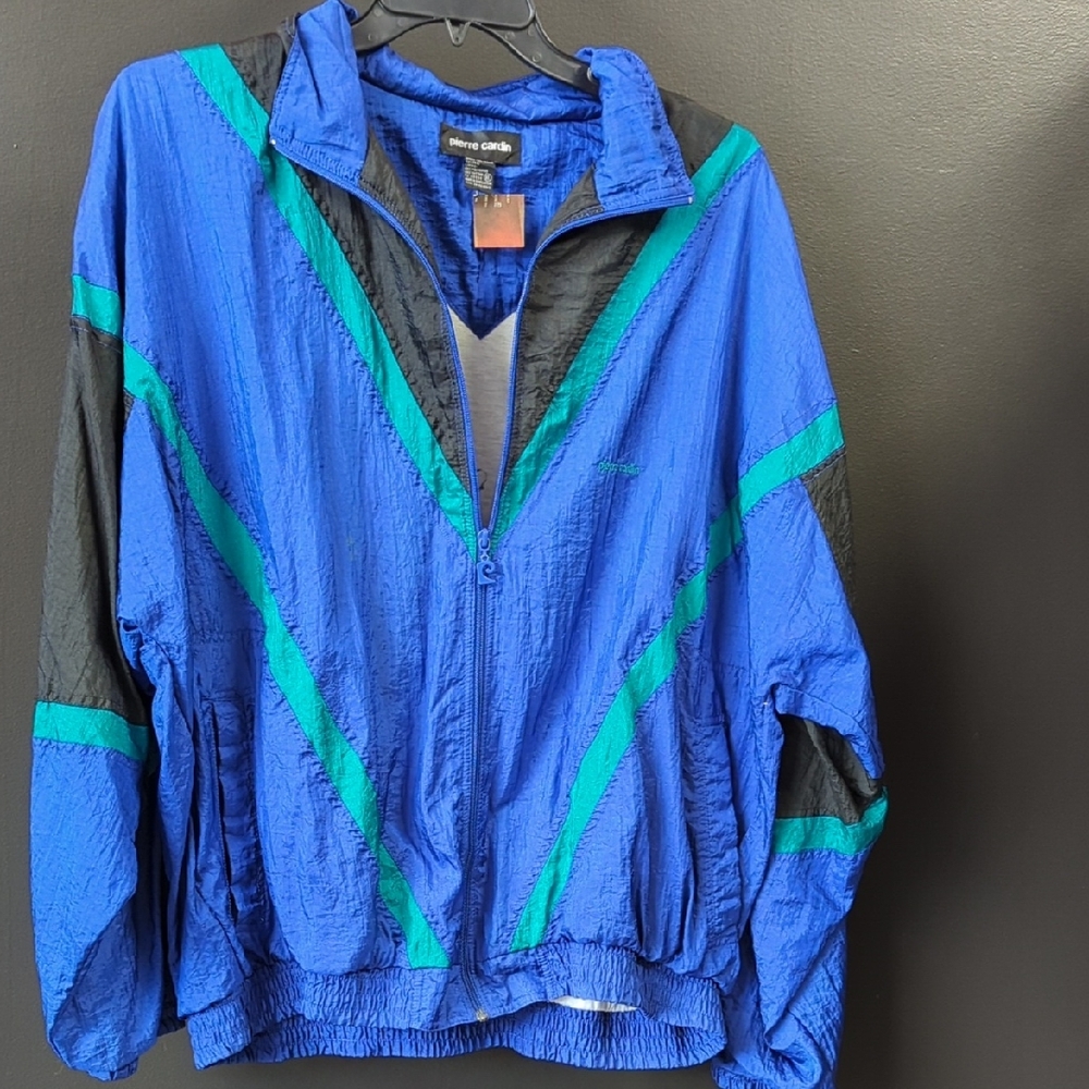 Vintage Pierre Cardin Blue Windbreaker | 1980s–1990s windbreaker | Retro